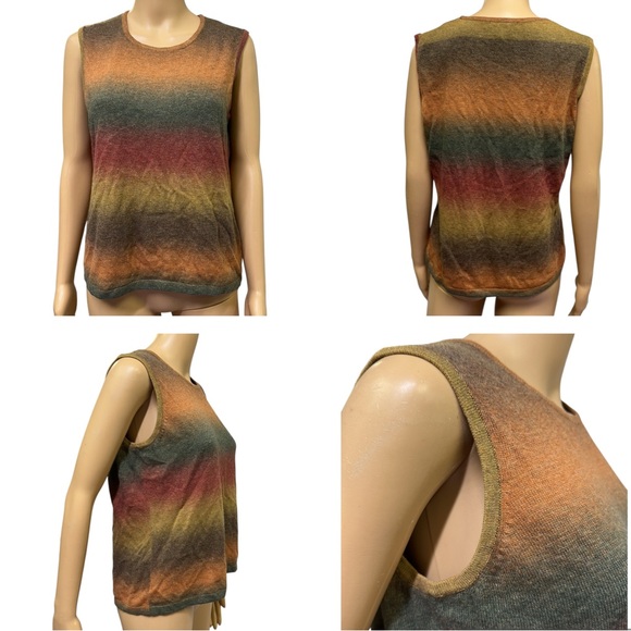 TanJay Lightweight Knit Sleeveless Sweater Top Womens Petite Medium - Picture 1 of 7